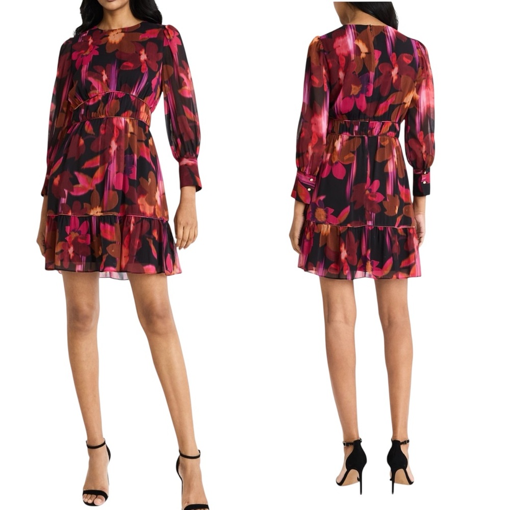 Donna Morgan Printed Fit & Flare Mini Dress Size 14